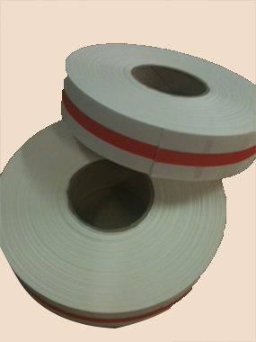 Red STRIPE   Tags-on-roll
